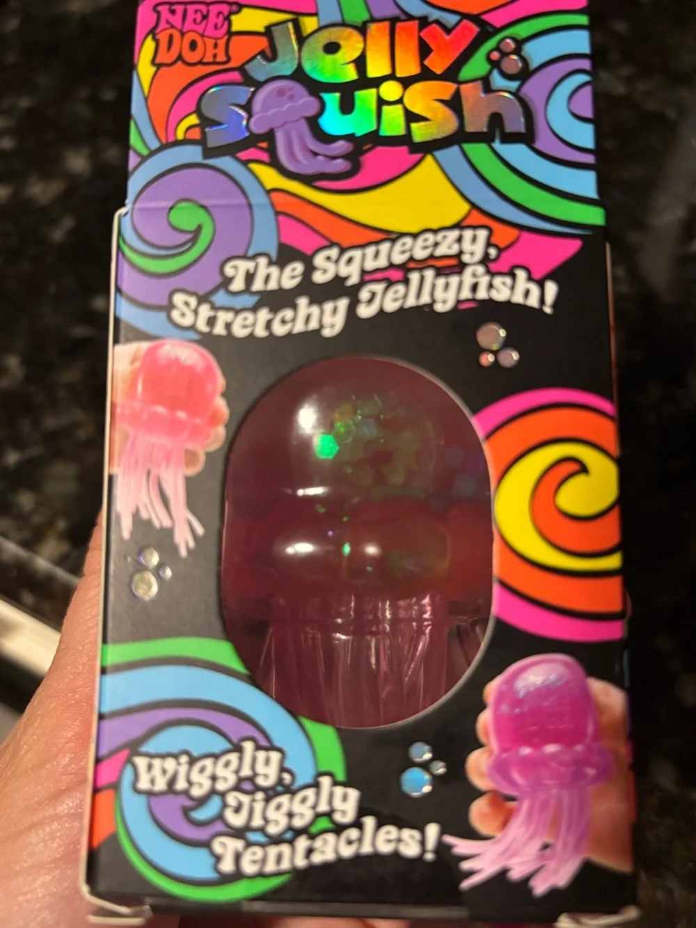 NeeDoh Jelly Squish Pink Squishy Toy